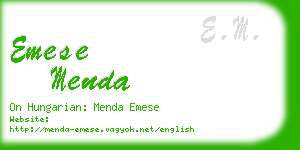 emese menda business card